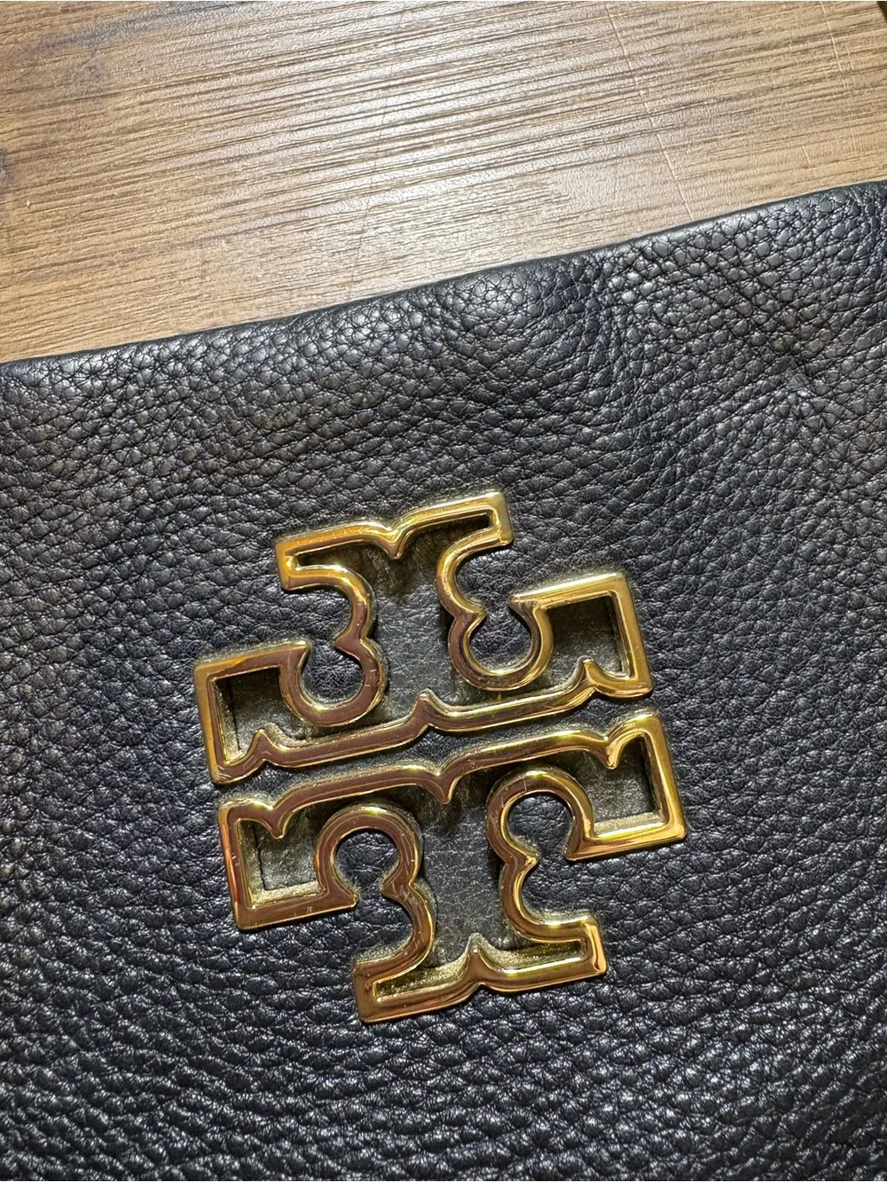 Tory Burch Black Leather Britten Swingpack Shoulder Crossbody Bag